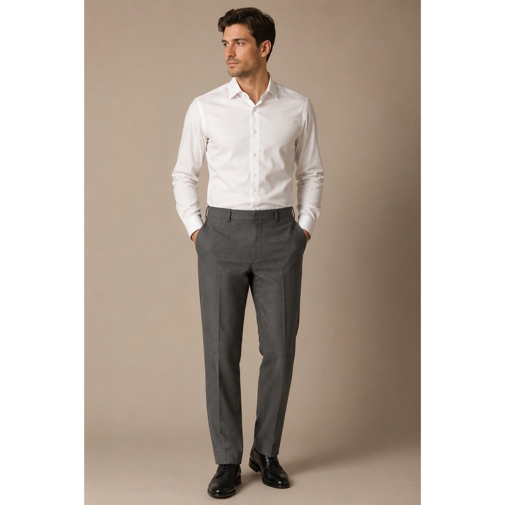 Banana Republic Tailored Gray Mens Dress Pants 35x32 Straight Career Office